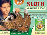 Sloth 3-D Puzzle & Book Set