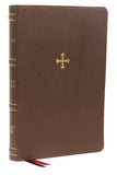 NRSV, Catholic Bible, Thinline Edition, Genuine Leather, Brown, Comfort Print: Holy Bible Leather Bound