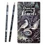 Graphite Drawing Pencils in Doves in Ferns Tin Case, Set of 12