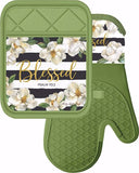 Blessed Magnolia Mitt/Pot Holder Set