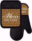 Bless the Chef Mitt/Pot Holder Set